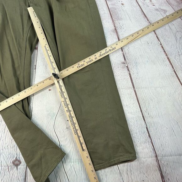 Banana Republic Athletic Fit Chino Pants Mens 34x32 (actual 36x27) Green Zip - Picture 8 of 10